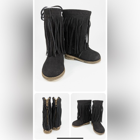 JOYFOLIE CUTE TODDLER FRINGED BOOTS SZ 6 EUC - Picture 1 of 6
